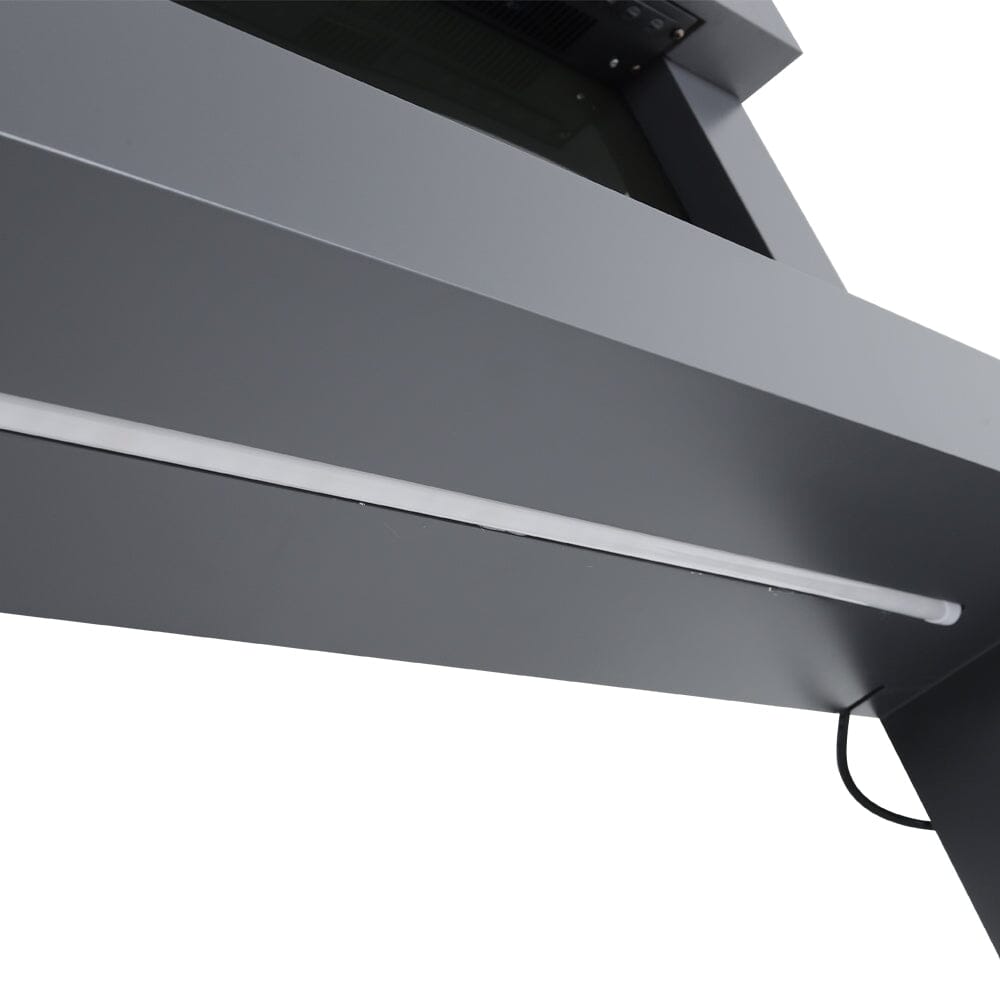 Dark Grey Freestanding Electric Fireplace with Stand Living and Home 