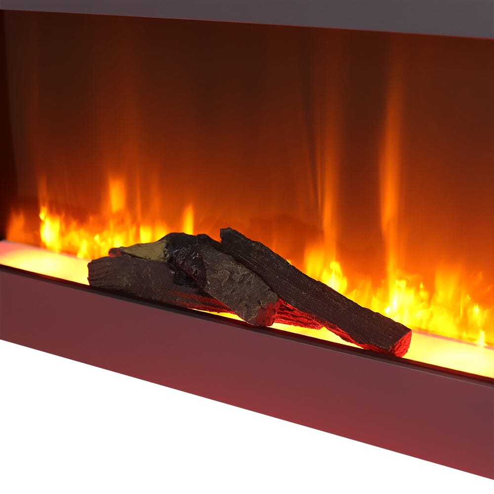 Dark Grey Freestanding Electric Fireplace with Stand Living and Home 