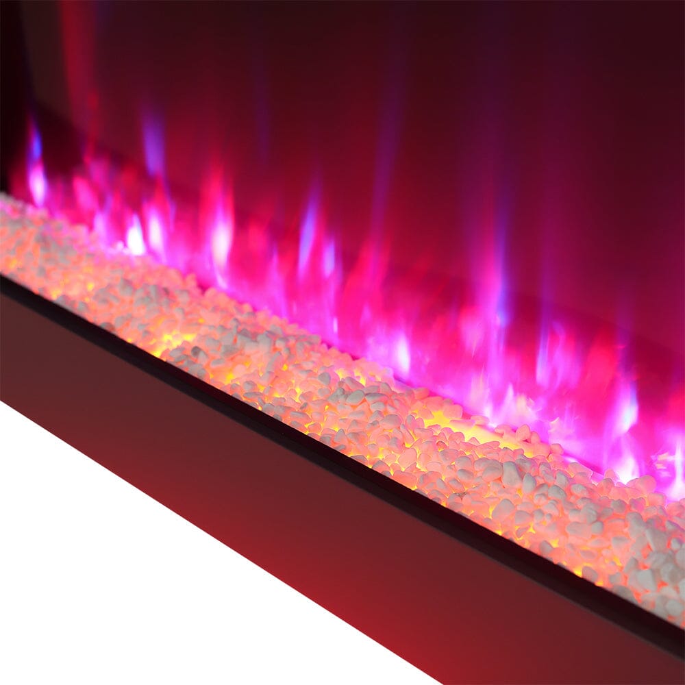 Dark Grey Freestanding Electric Fireplace with Stand Living and Home 