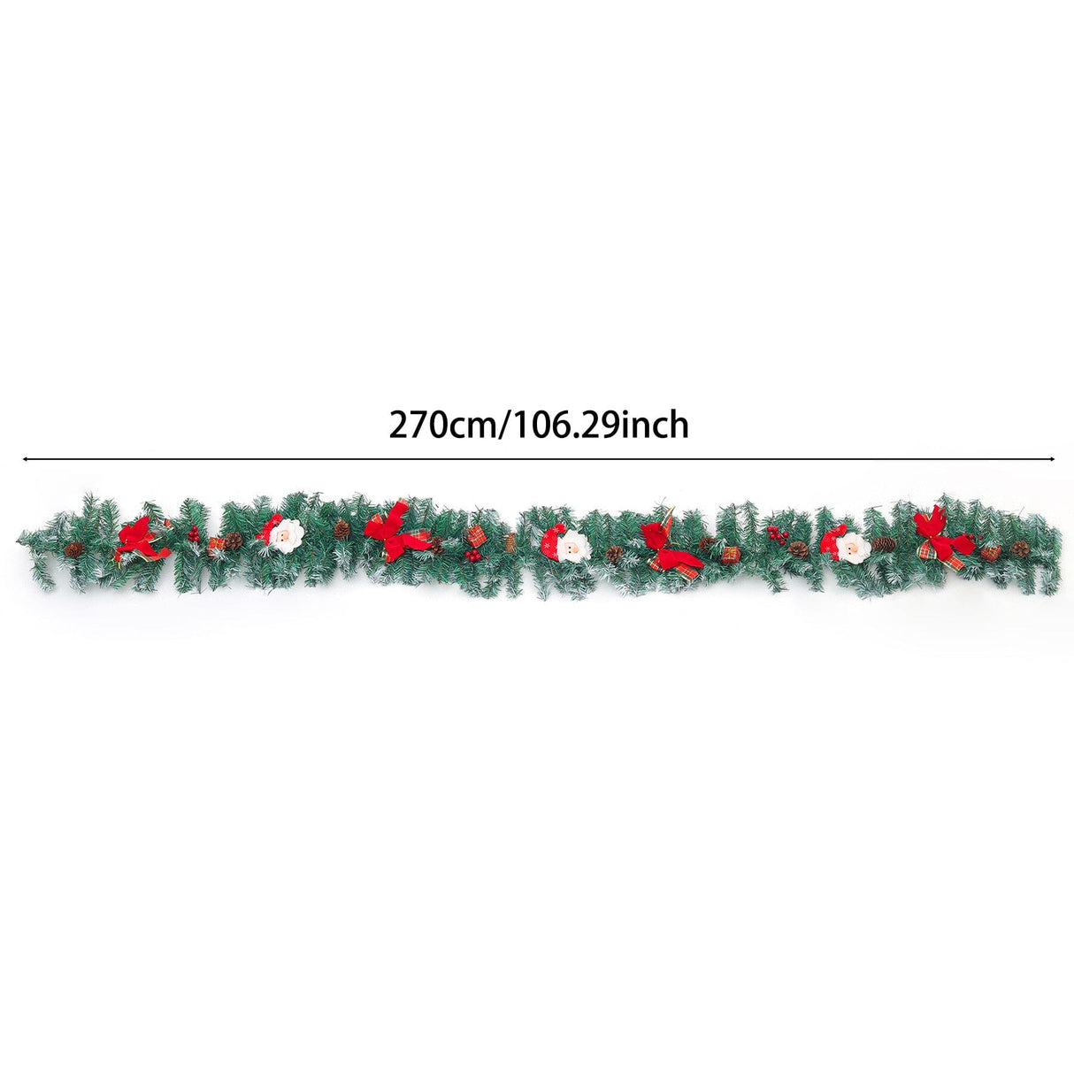Cute Pre-lit Artificial Christmas Garland with Santa for Door and Mantel Living and Home 