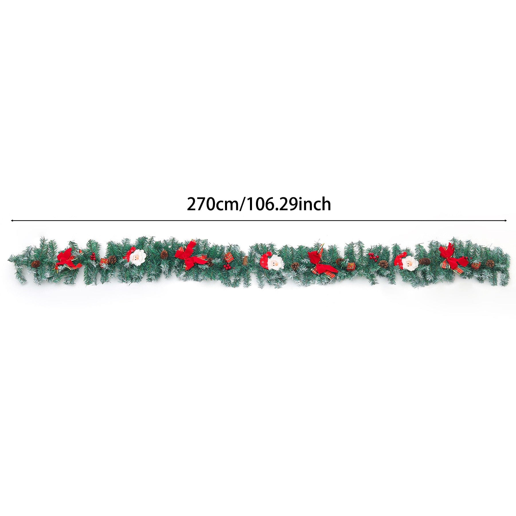Cute Pre-lit Artificial Christmas Garland with Santa for Door and Mantel Living and Home 
