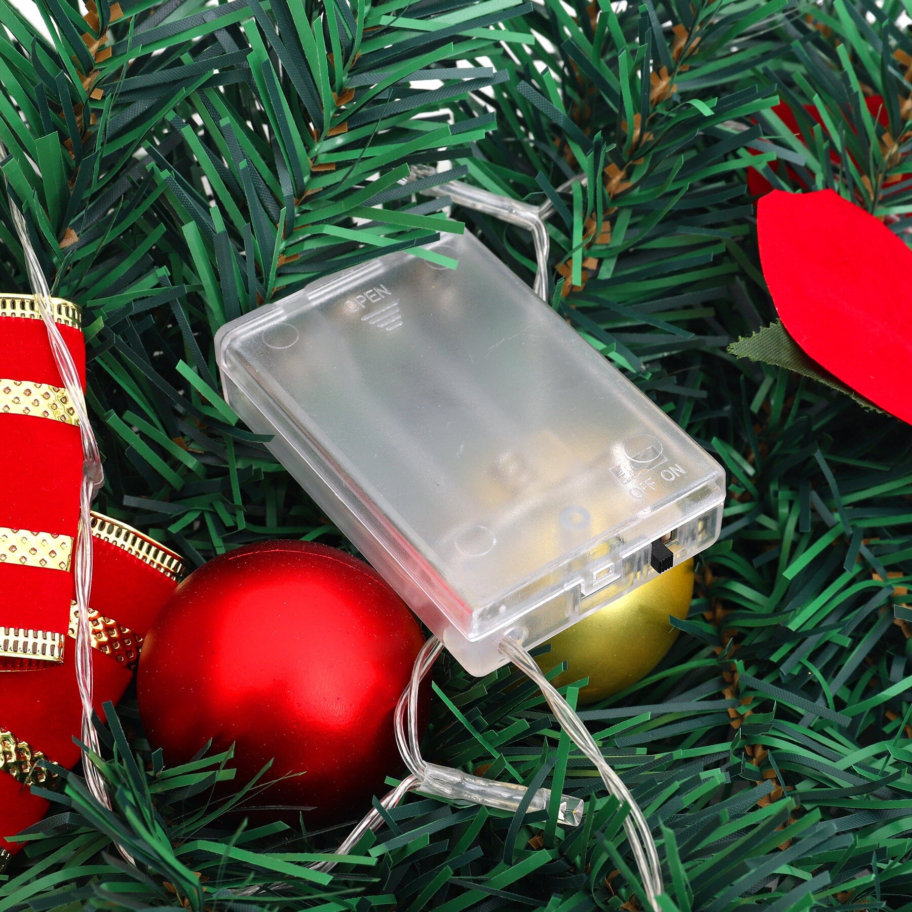 Christmas Rattan Garland 1.8m with 250 Rattan Branches, Bows, Christmas Balls, and Greenery Living and Home 