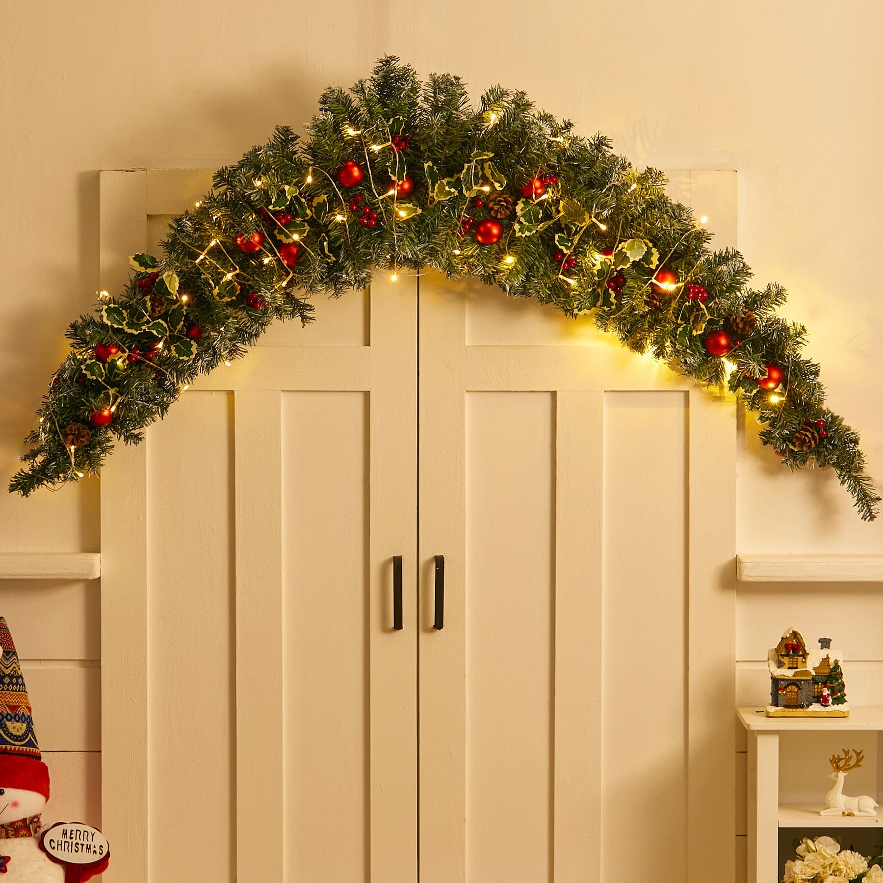 1.8m Christmas Rattan Horn Decoration Living and Home 