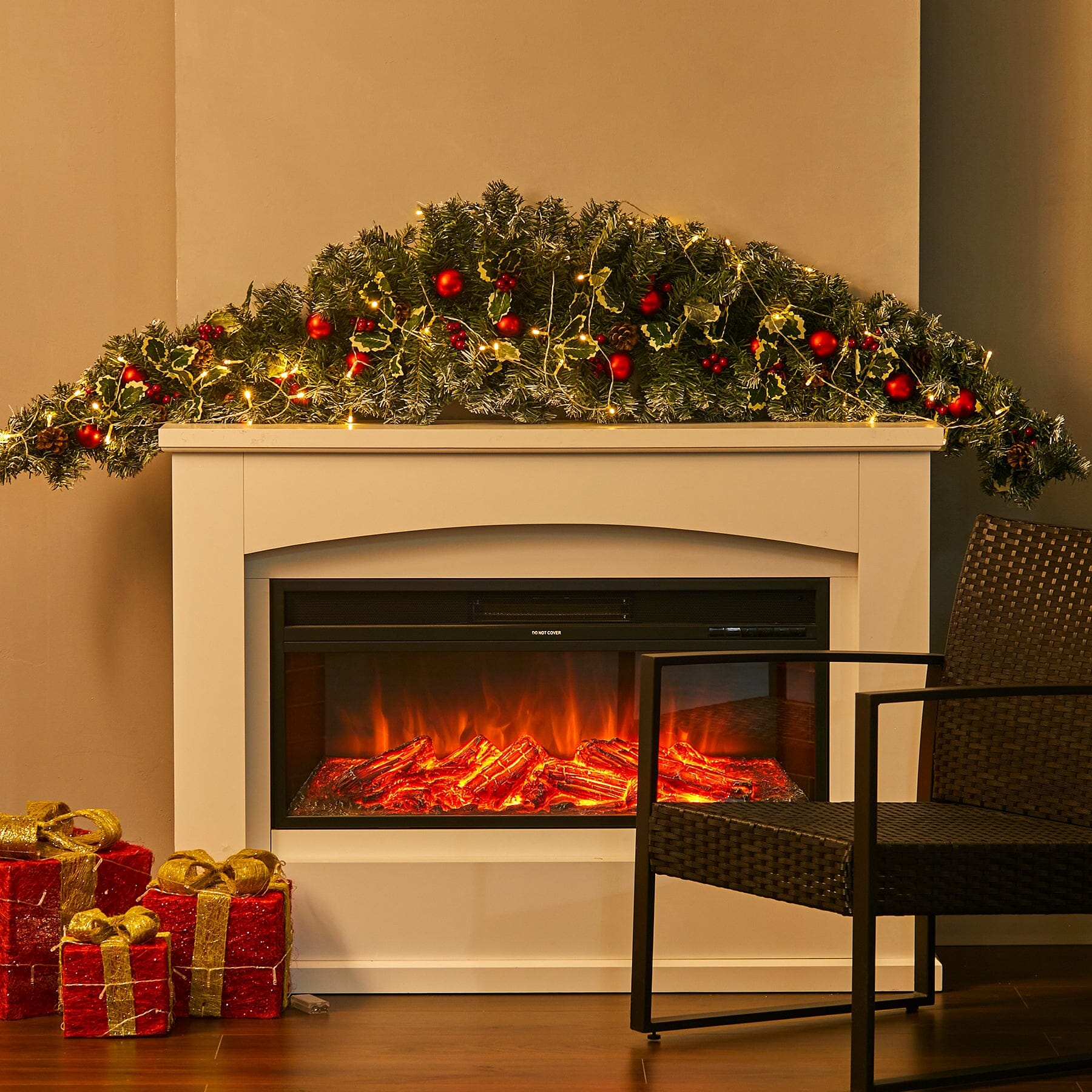 1.8m Christmas Rattan Horn Decoration Living and Home 