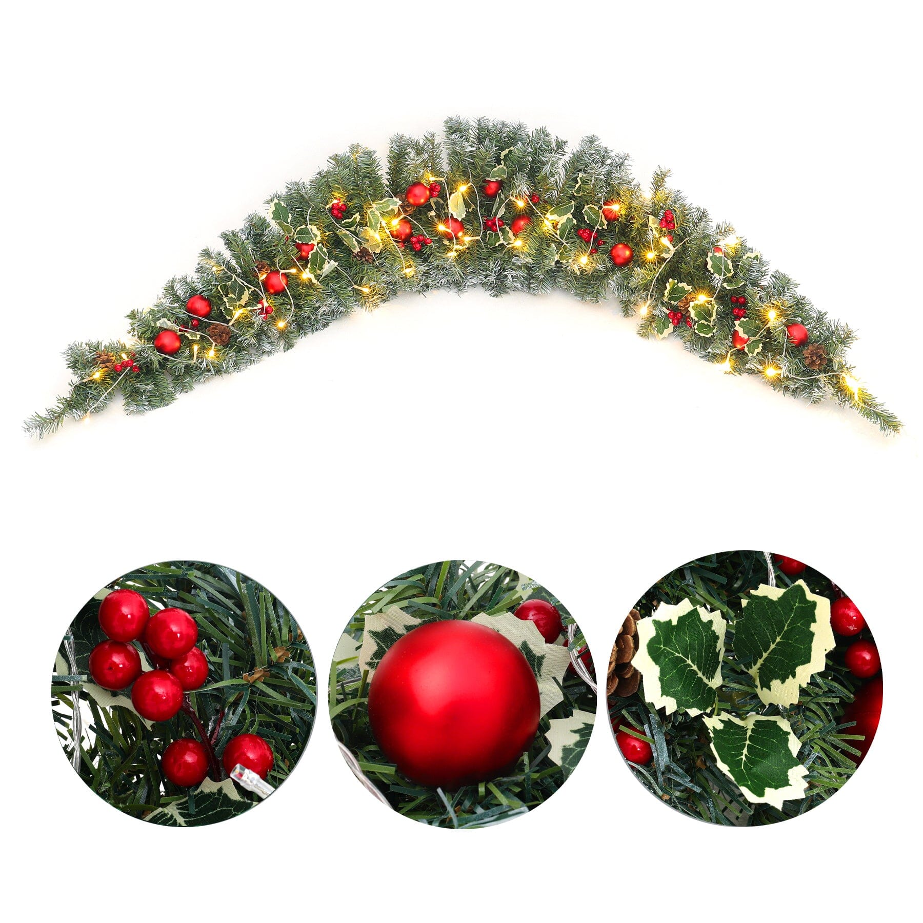 1.8m Christmas Rattan Horn Decoration Living and Home 