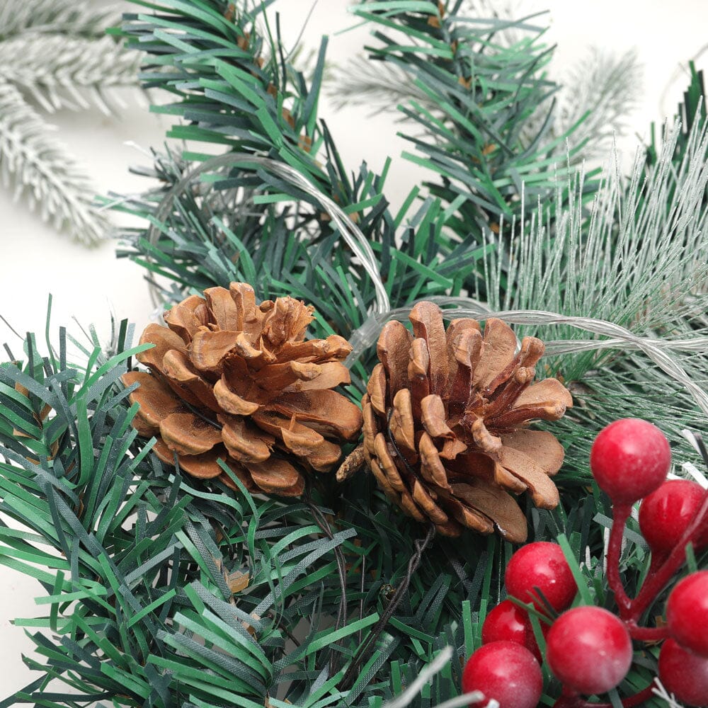 Artificial Pre-lit Frozen Christmas Decoration Garland Christmas Living and Home 