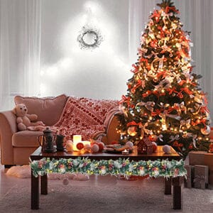 Artificial Pre-lit Frozen Christmas Decoration Garland Christmas Living and Home 