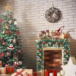 ‍Artificial Pre-lit Frozen Christmas Holiday Decoration Garland (100% off) Living and Home 