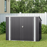 5.9ft L Steel Bin Storage Lockable Garden Storage Shed Bike & Bin Sheds Living and Home 