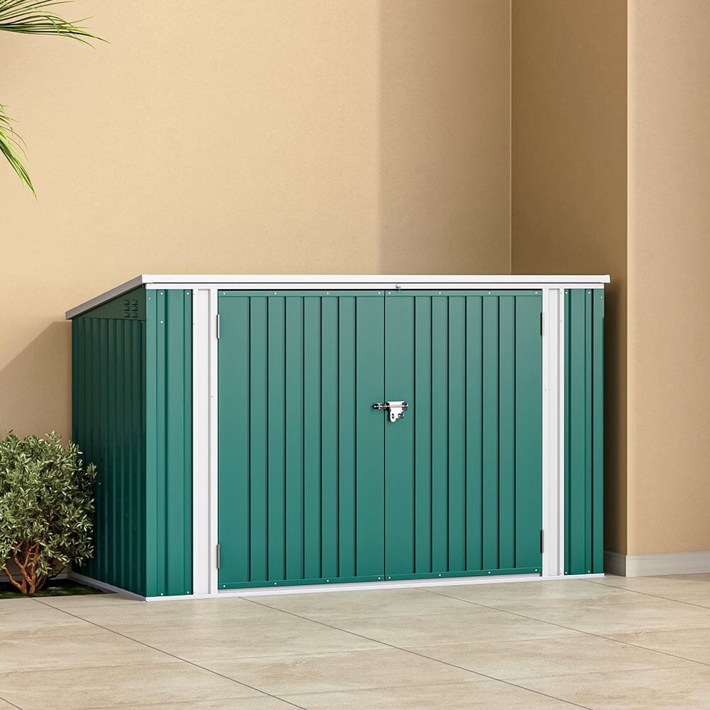 7ft Steel Bike Shed Lockable Garden Storage Shed Living and Home