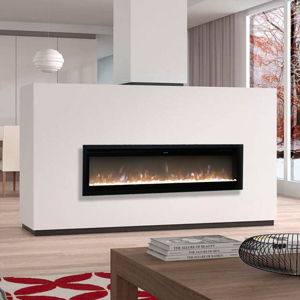 Buy 45 Inch Electric Fireplace With Mantel, Tall Fire Place Heater Freestanding With Remote Control Timer Led Flame For Living Room Bedroom Gray