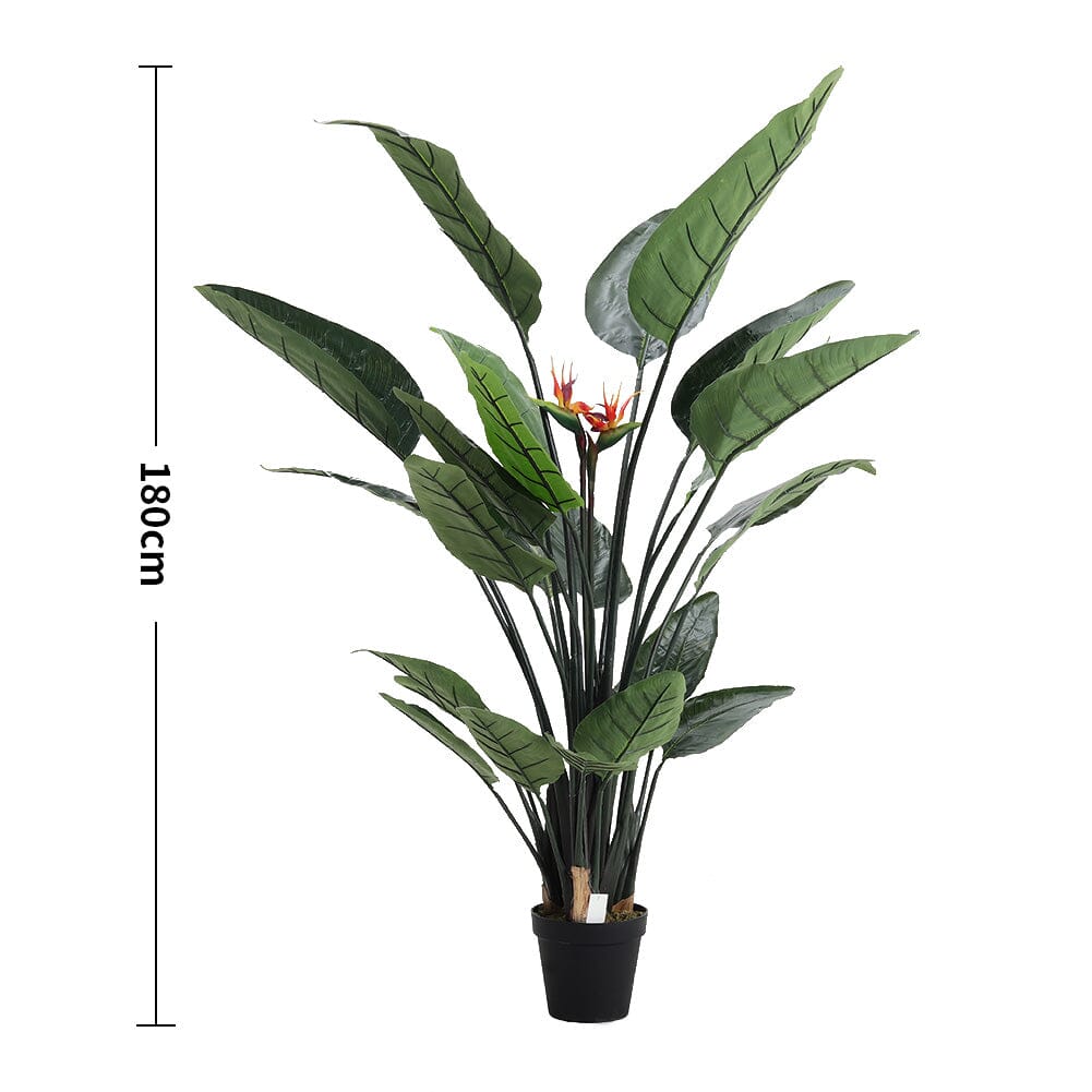 180cm Artificial Potted Bird of Paradise Palm Tree Living and Home 