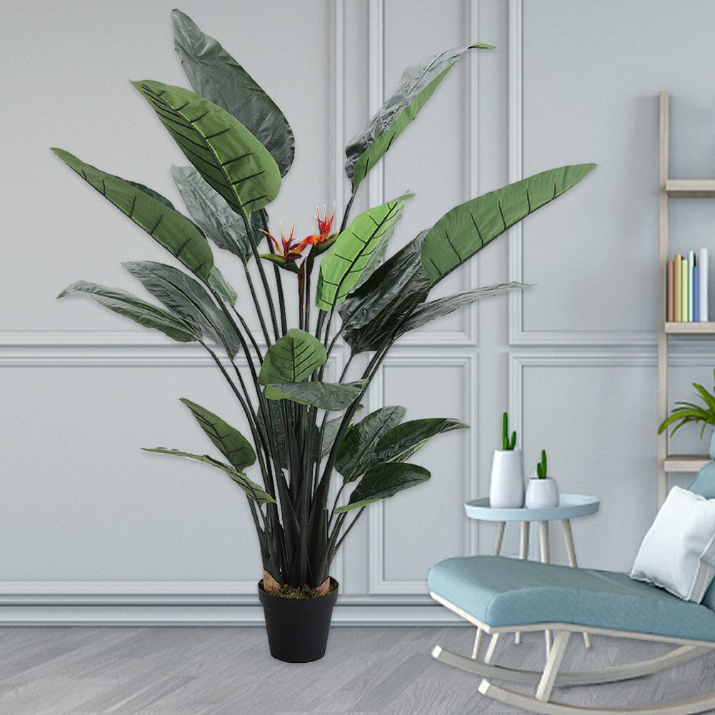 180cm Artificial Potted Bird of Paradise Palm Tree Living and Home 