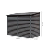 9ft W Motorcycle Storage Shed Lockable Steel Garden Bike Shed Garden Sheds Living and Home 