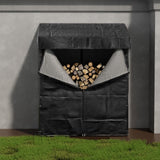 Garden Sanctuary Metal Tube Firewood Rack with Roof Garden Sheds Living and Home 