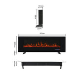 50/60 inch Wall Mounted Electric Fireplace With Overheat Protection Wall Mounted Fireplaces Living and Home 