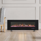 50/60 inch Wall Mounted Electric Fireplace With Overheat Protection Wall Mounted Fireplaces Living and Home 