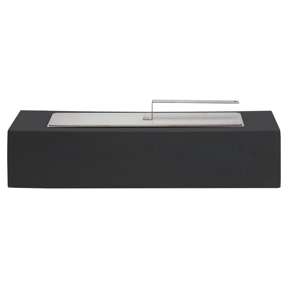 Concrete Rectangle Bio-Ethanol Outdoor Tabletop Fireplace Living and Home 
