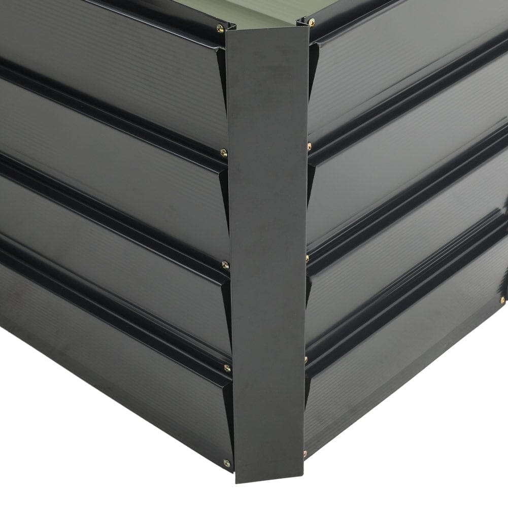 Outdoor Metal L-Shaped Raised Garden Bed Living and Home 