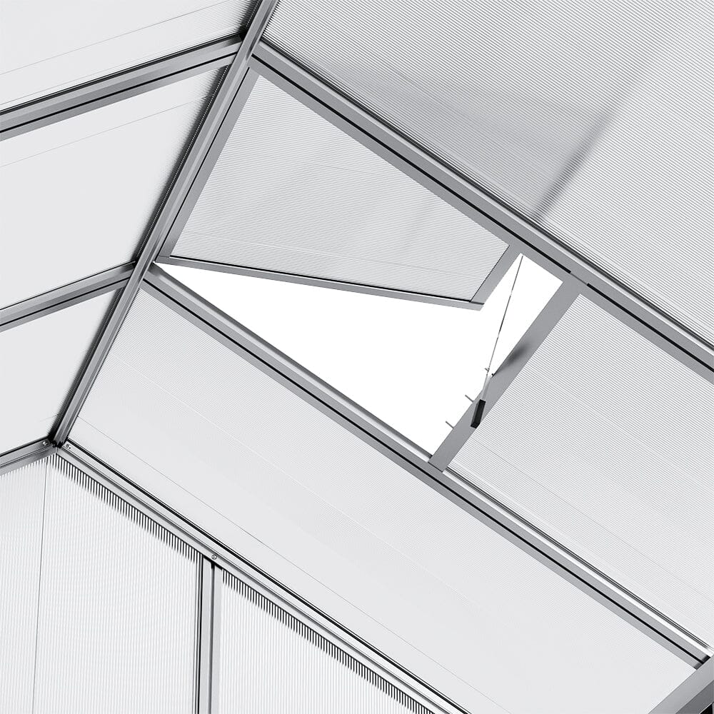 Aluminium Polycarbonate Apex Greenhouse Living and Home 
