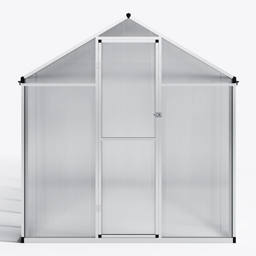 Aluminium Polycarbonate Apex Greenhouse Living and Home 