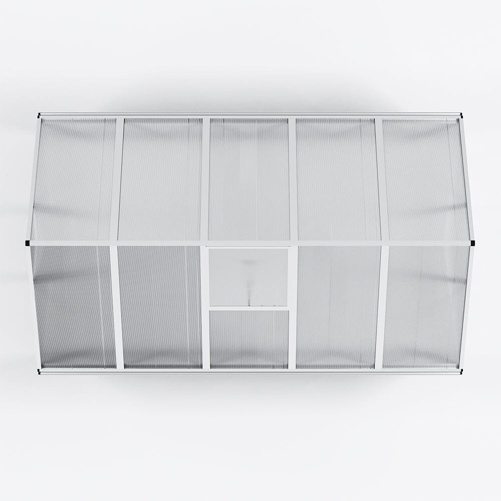 Aluminium Polycarbonate Apex Greenhouse Living and Home 