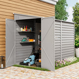 270cm W Bike Sheds Motorcycle Storage Shed Zinc Steel Outdoor Steel Garden Sheds Living and Home 