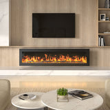 40/50/60 Inch Efficient Wall Mounted Electric Fireplace 1800W Floorstanding Fireplaces Wall Mounted Fireplaces Living and Home 