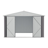 10.5 x 6.7ft Outdoor Garden Metal Storage Shed with Lockable Double Doors Garden Sheds Living and Home 