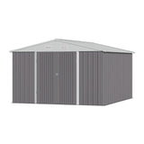 10.5 x 6.7ft Outdoor Garden Metal Storage Shed with Lockable Double Doors Garden Sheds Living and Home 