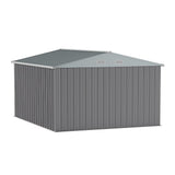 10.5 x 6.7ft Outdoor Garden Metal Storage Shed with Lockable Double Doors Garden Sheds Living and Home 