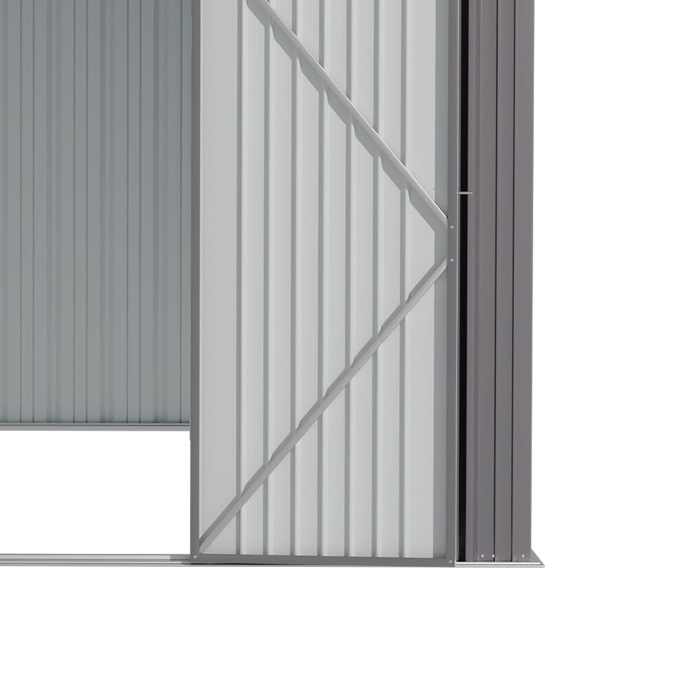 10.5 x 6.7ft Outdoor Garden Metal Storage Shed with Lockable Double Doors Garden Sheds Living and Home 