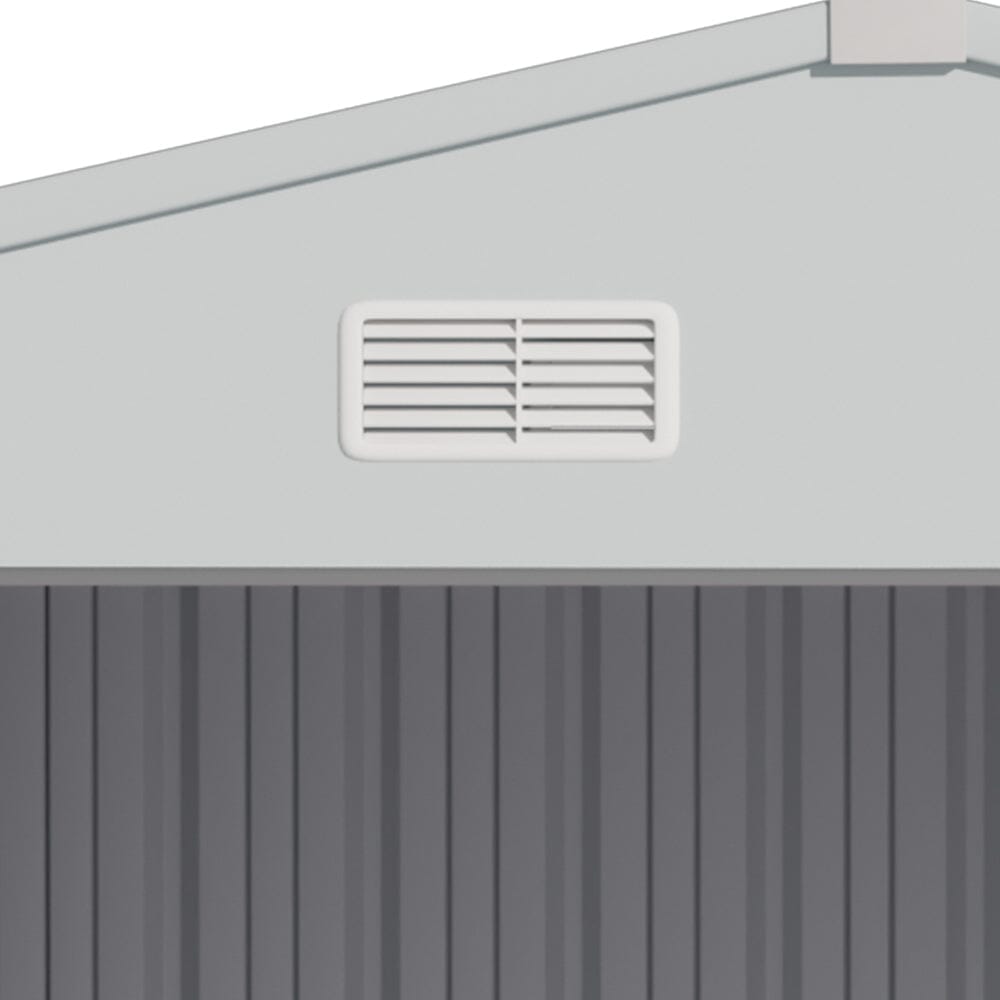 10.5 x 6.7ft Outdoor Garden Metal Storage Shed with Lockable Double Doors Garden Sheds Living and Home 