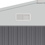 10.5 x 6.7ft Outdoor Garden Metal Storage Shed with Lockable Double Doors Garden Sheds Living and Home 