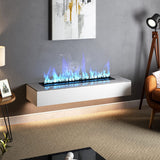 Electric 3D Water Vapour Fireplace 100/120/150cm W Latest Technology For Party 7 Flame Colours Dancing Freestanding Fireplaces