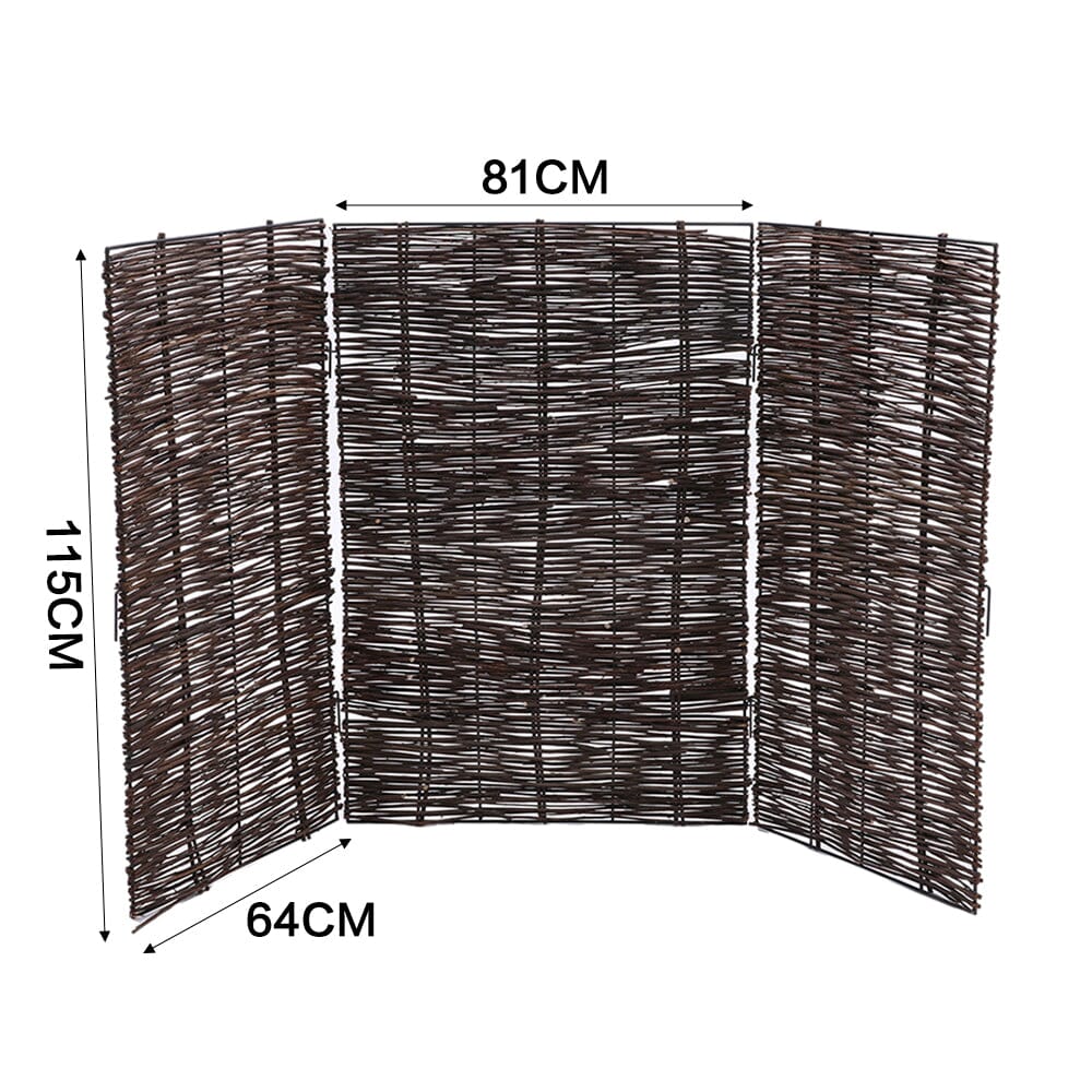 Livingandhome Trash Can Fence Wicker Privacy Fence Living and Home 