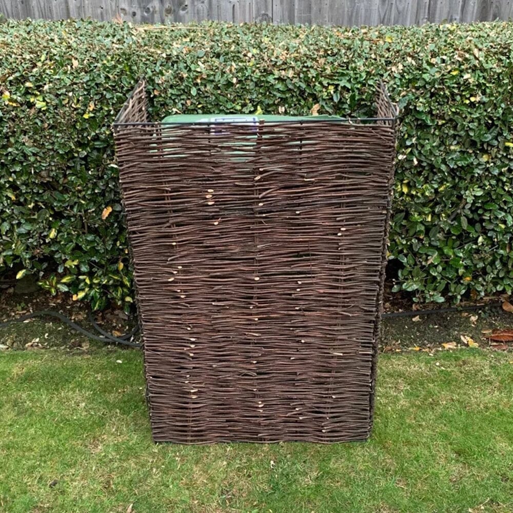 Livingandhome Trash Can Fence Wicker Privacy Fence Living and Home 