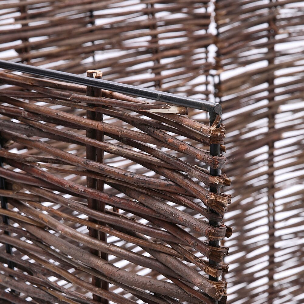 Livingandhome Trash Can Fence Wicker Privacy Fence Living and Home 