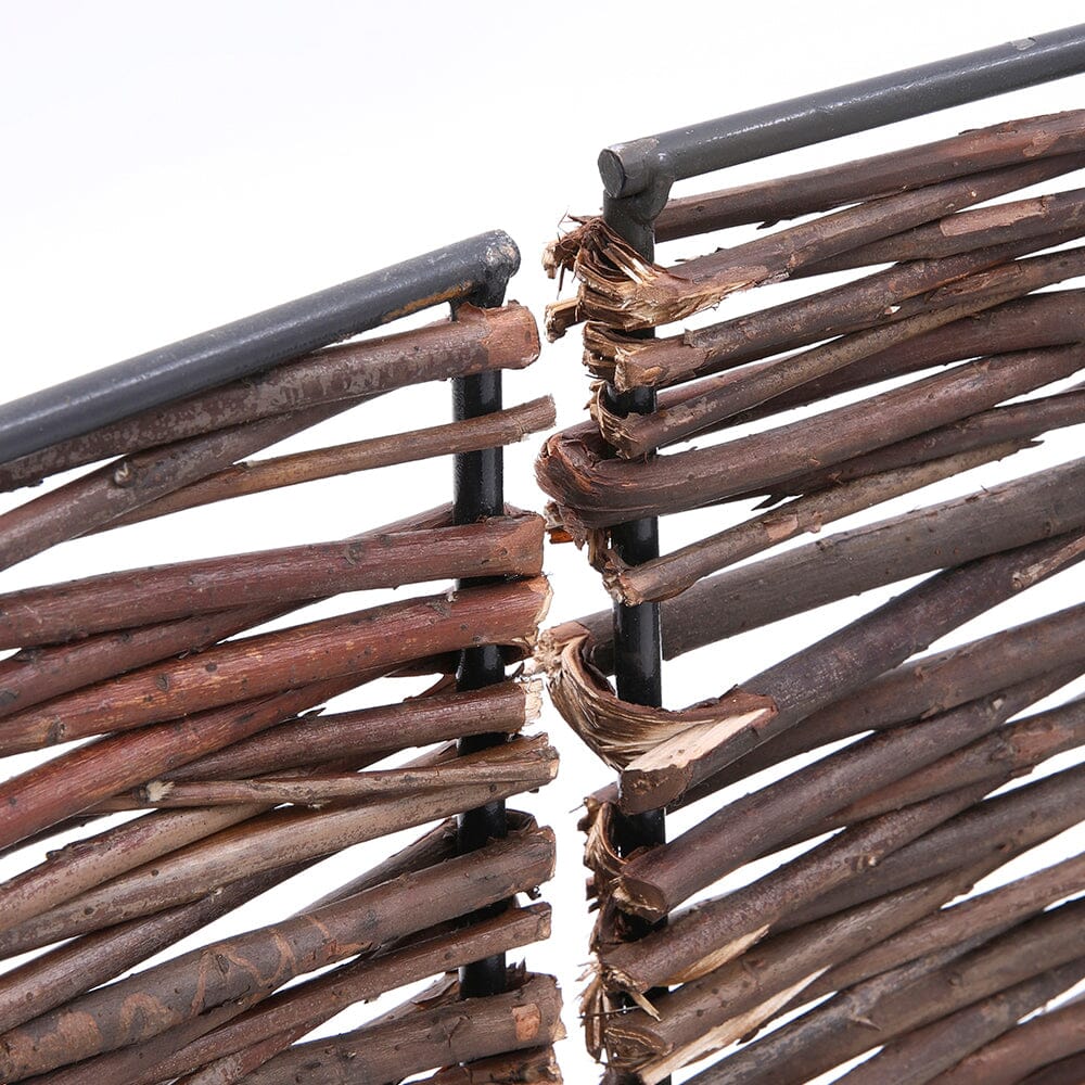 Livingandhome Trash Can Fence Wicker Privacy Fence Living and Home 