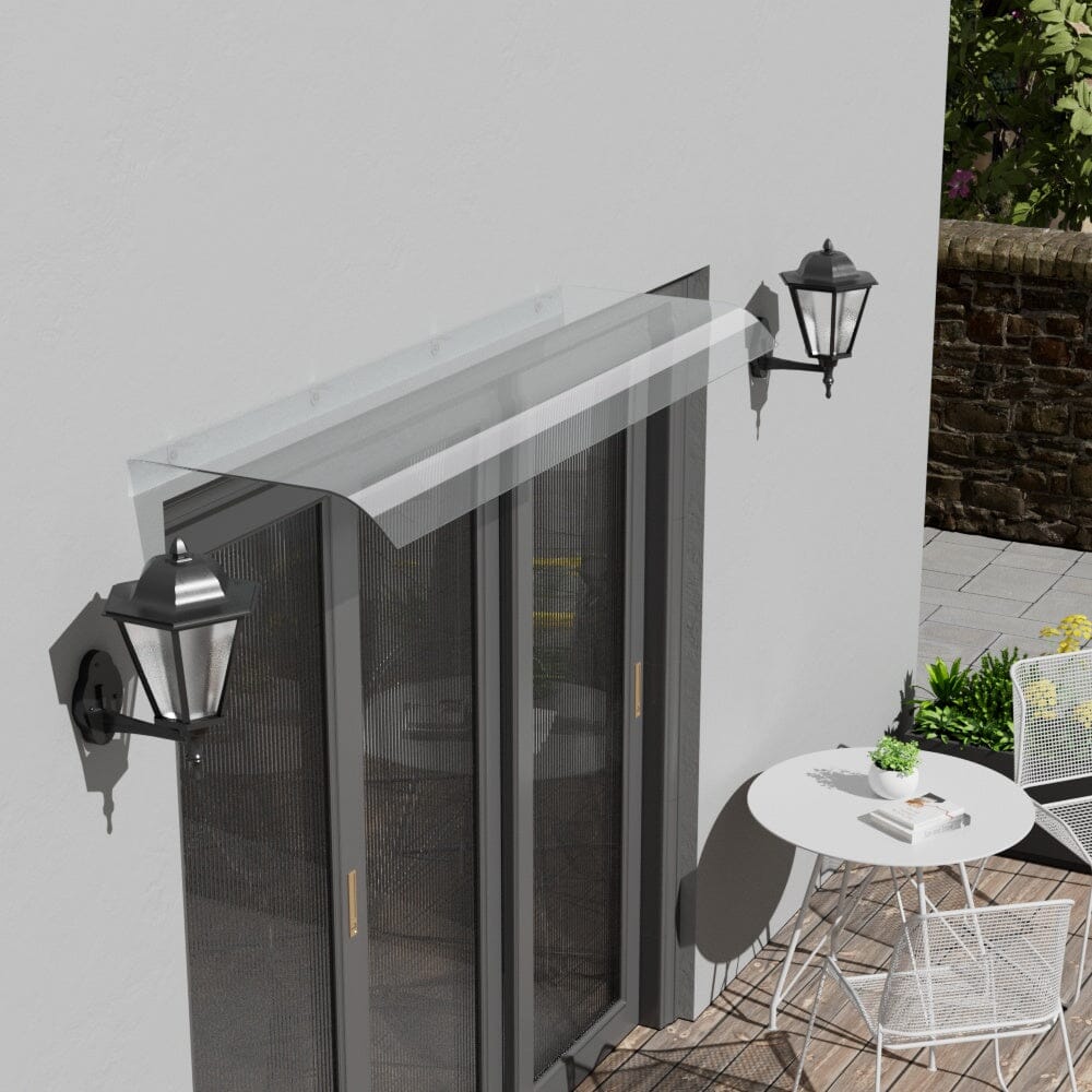 1M / 1.2M / 1.6M / 2M Transparent Awning Canopy for Window and Door Canopies & Gazebos Living and Home 