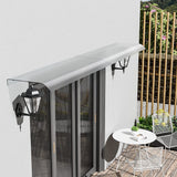 Frosted Window Door Awning Canopy 40cm Arc Patio Awnings Living and Home 