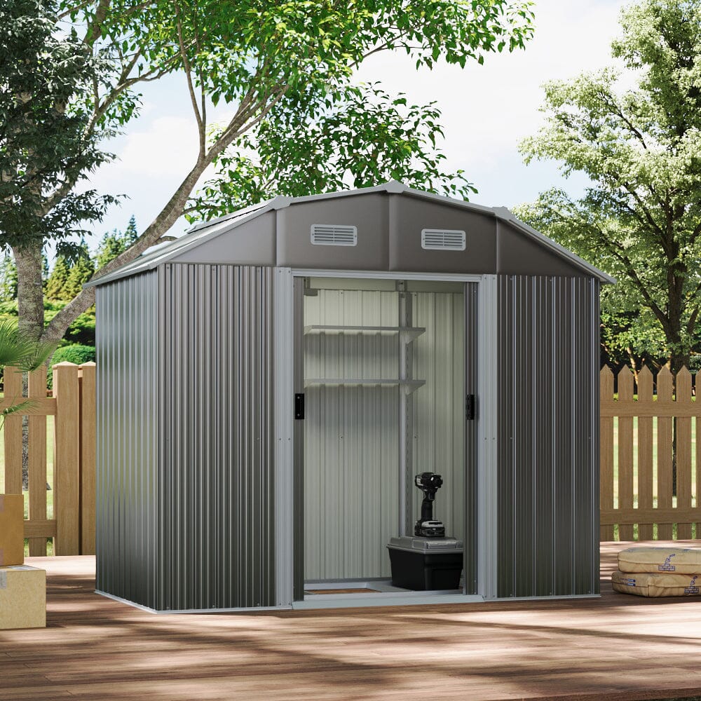 Large Galvanized Steel Acrylic Storage Shed Living and Home 