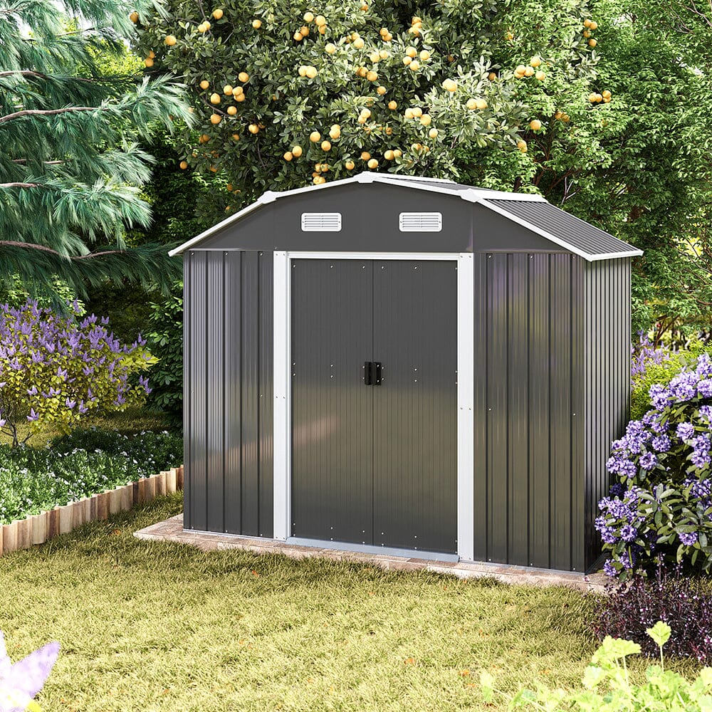 Large Galvanized Steel Acrylic Storage Shed Living and Home 