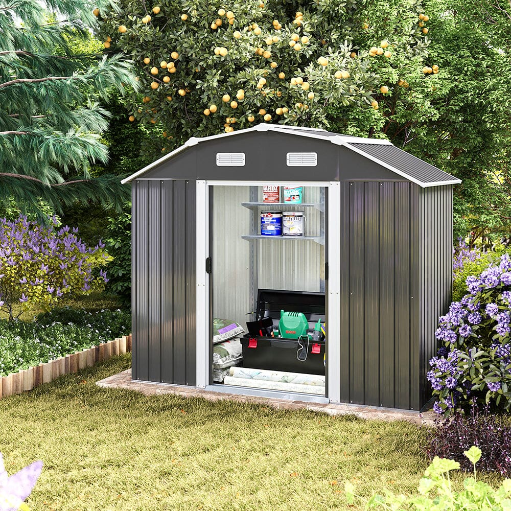 Large Galvanized Steel Acrylic Storage Shed Living and Home 