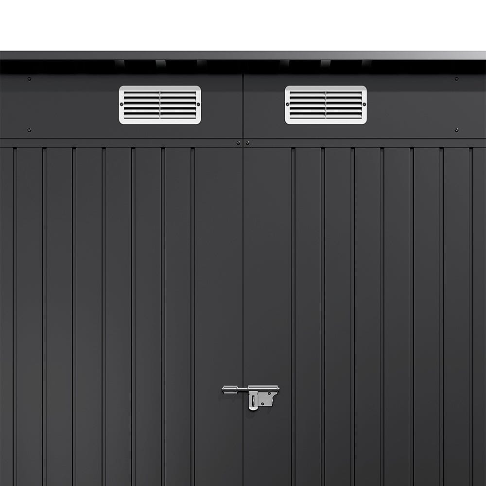 Outdoor Galvanized Steel Storage Shed with Dual Doors Living and Home 