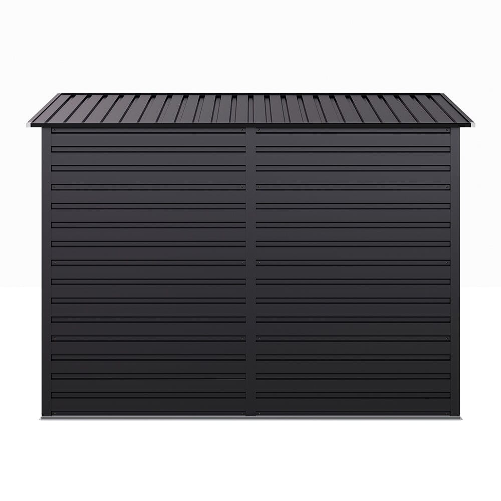 Outdoor Galvanized Steel Storage Shed with Dual Doors Living and Home 