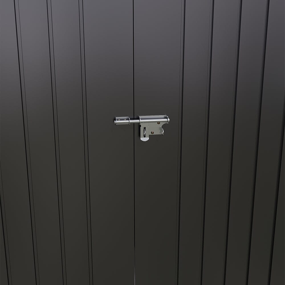 Outdoor Galvanized Steel Storage Shed with Dual Doors Living and Home 