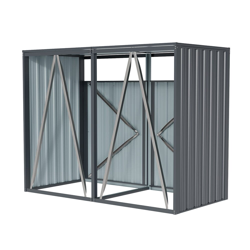 Outdoor Metal Garbage Can Garden Storage Shed Living and Home 