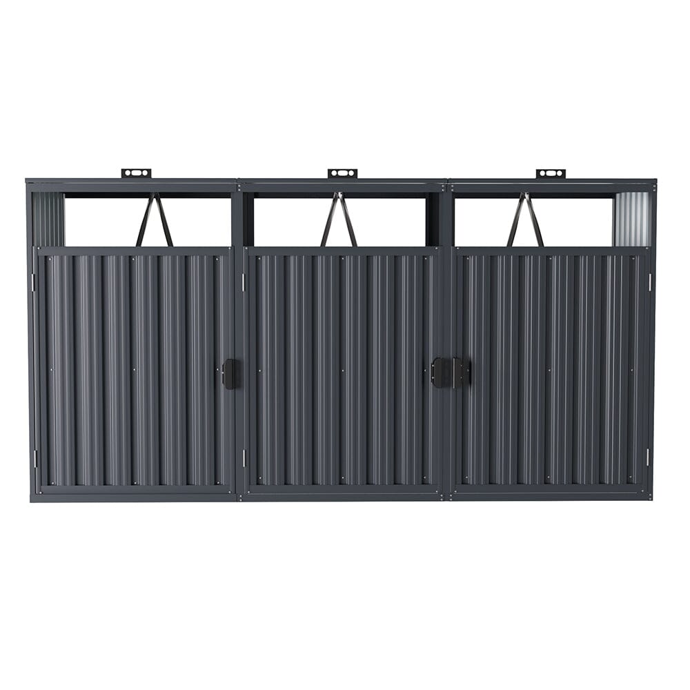 Outdoor Metal Garbage Can Garden Storage Shed Living and Home 