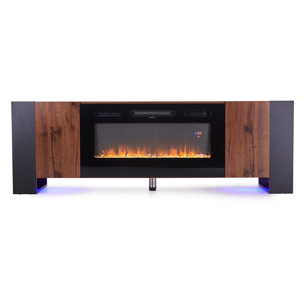 Modern Electric Fireplace TV Stand for Stylish Warmth and Practical Storage Living and Home 
